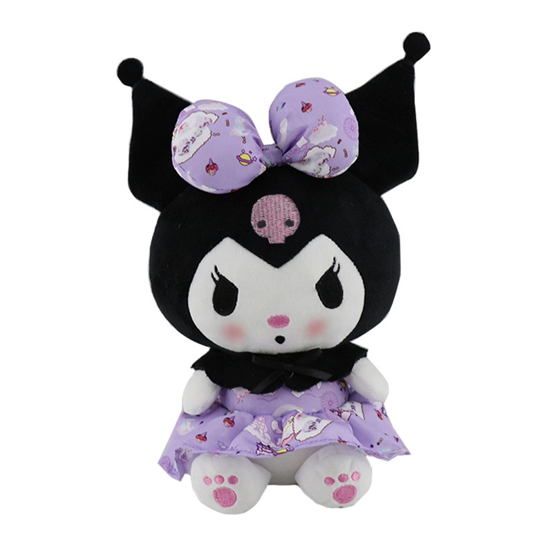 Mainan Boneka Stuffed Plush Anime Sanriod Kawaii Kuromi Mymelody Cinnamorol 25cm Untuk Hadiah Natal