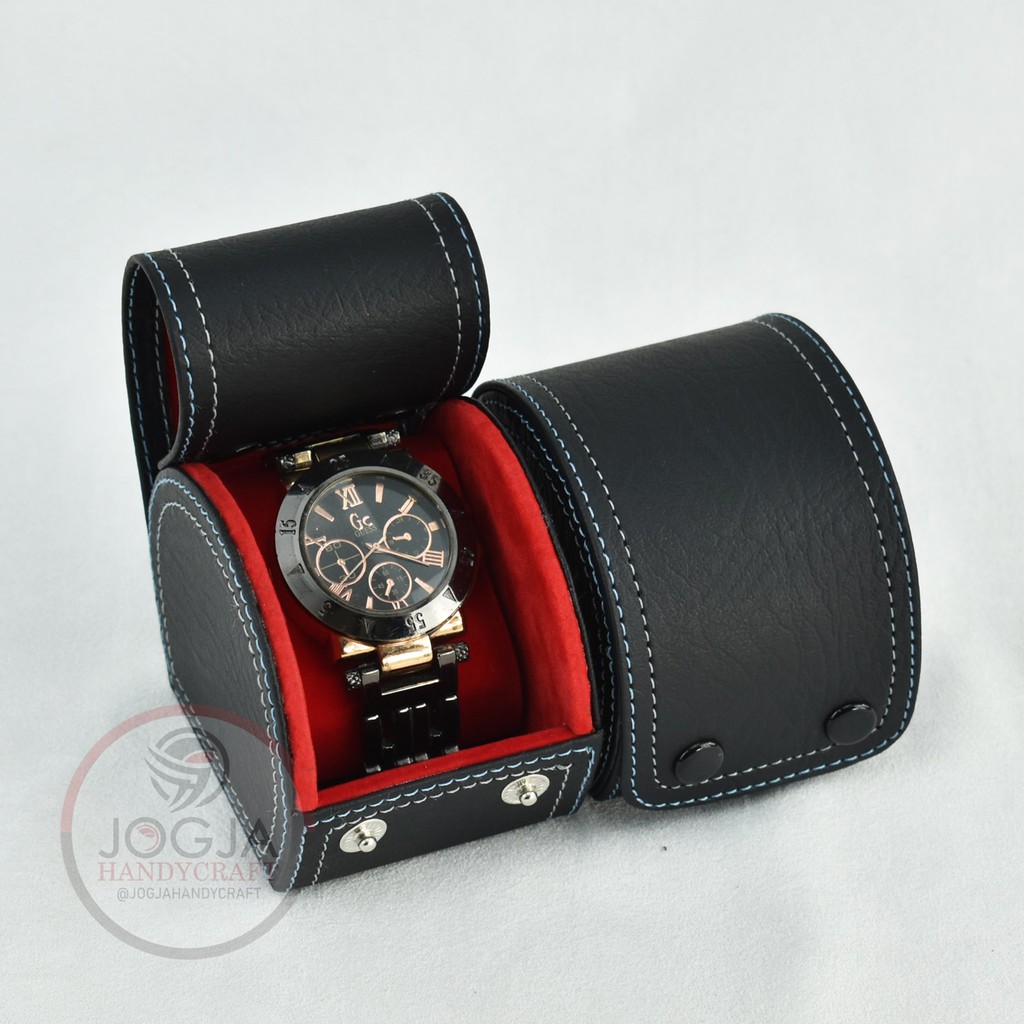 Jogja Handycraft Exclusive Travel Watch Box / Kotak Tempat Jam Tangan Good Quality