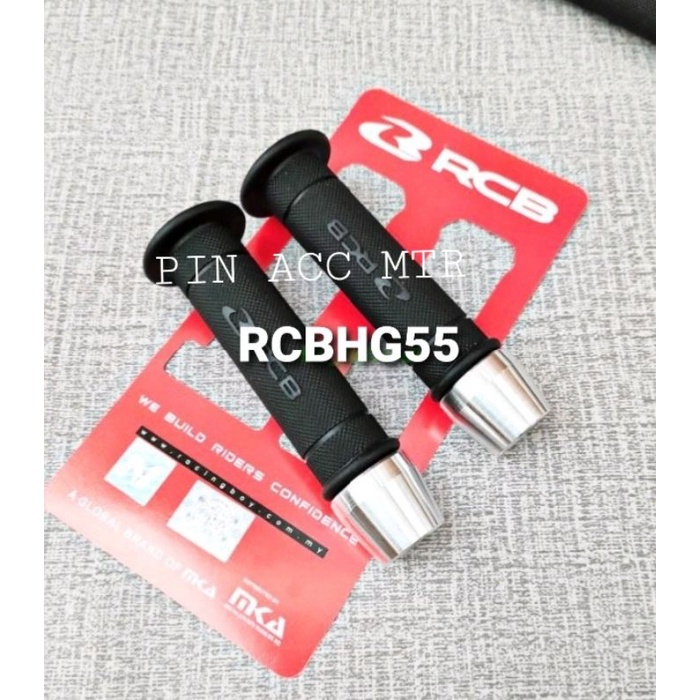 PAKET HANDGRIP RCB HG55 + BANDUL STANG FULL CROME UNIVERSAL MOTOR NMAX AEROX PCX ADV VARIO DLL