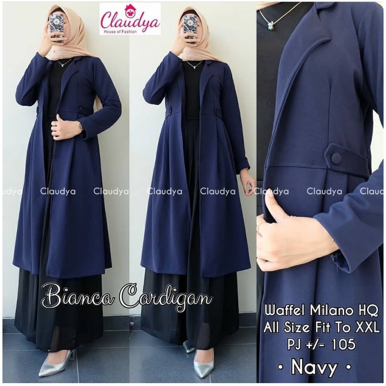 AM - Bianca Cardigan Blazer Wanita Korea Outer / Vika Cardy Long Cardigan Panjang Wanita