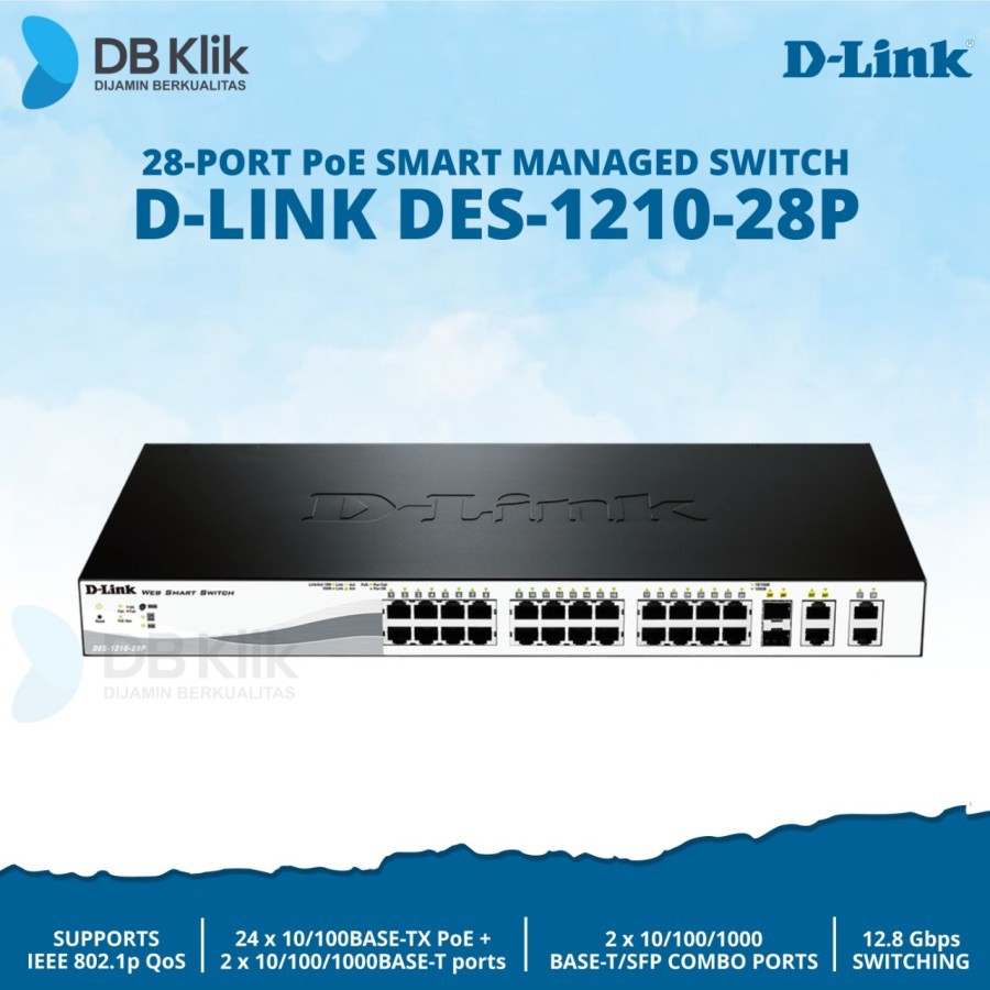 Switch D-Link DES-1210-28P 28Port PoE Smart Managed-DLink DES 1210-28P |