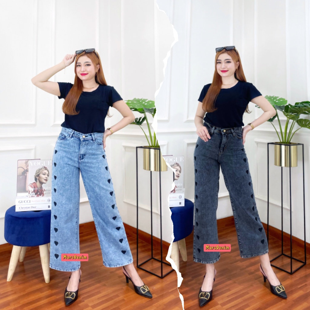 CELANA JEANS LOVE / KULOT LOVE / JEANS LOVE / HIGHWAIST KULOT LOVE