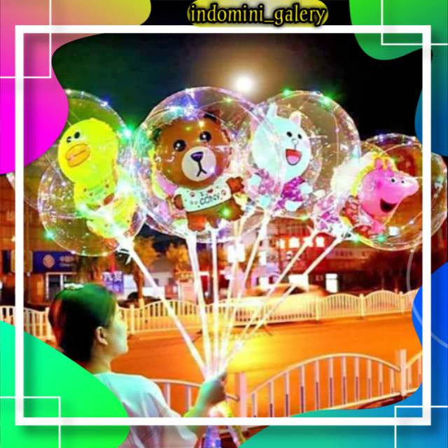 Balon Lampu LED Karakter Boneka