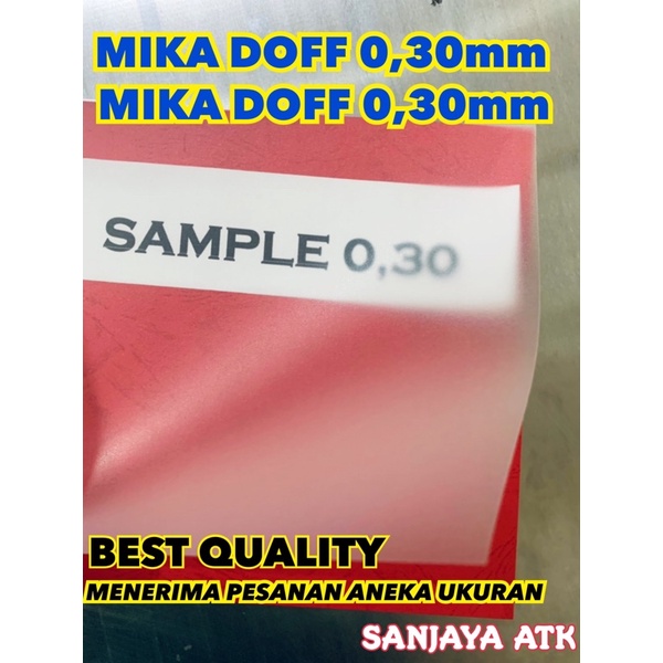 

IK6 Cover mika jilid Doff 0.30mm isi 10 lembar Folio