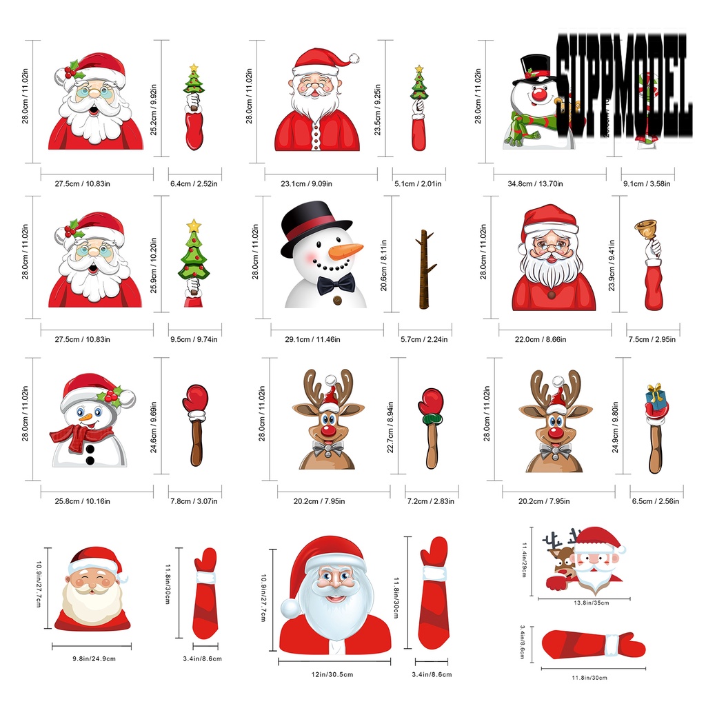 Stiker Wiper Motif Santa Claus Untuk Mobil