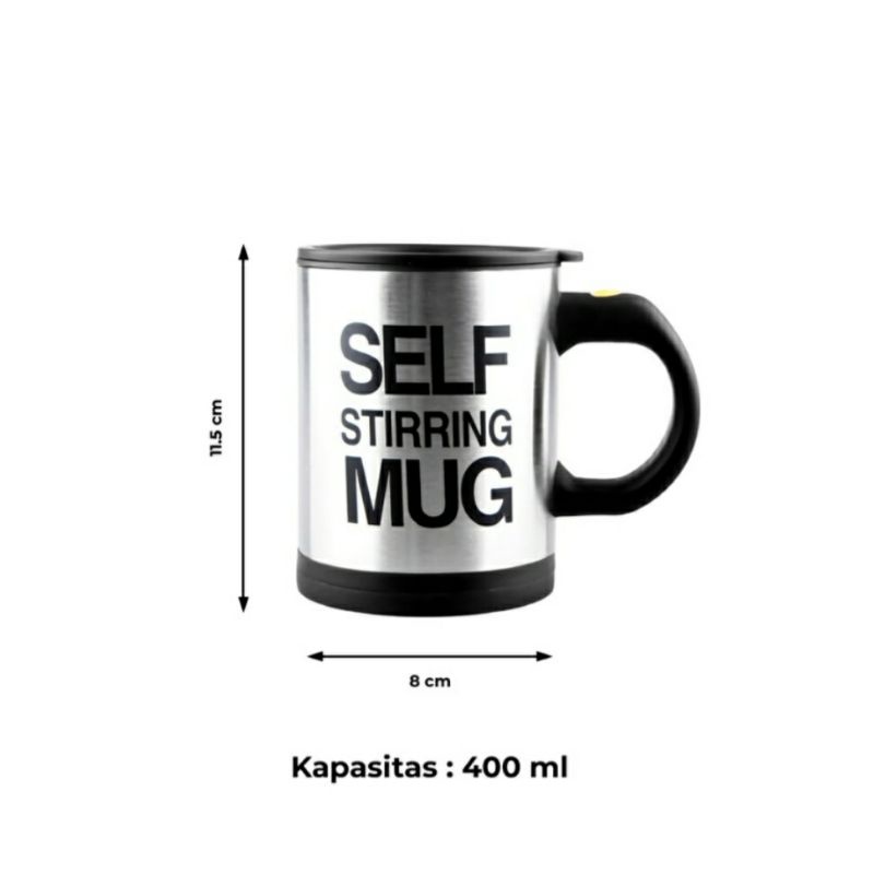 Steering Mug Gelas Pengaduk Aduk Otomatis / self stirring Mug Gelas Pengaduk Otomatis kopi teh susu tea coffee syrup / Mug putar otomatis Gelas Putar