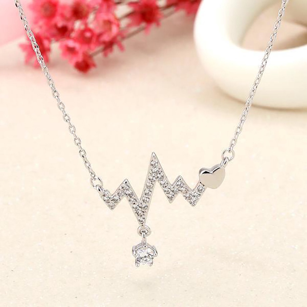 Hu Hu Hu Hu Hu Alat Bantu Pasang Kacamata♡ Kalung Wanita Dengan Liontin Bentuk Hati Bahan Alloy Untuk Pesta