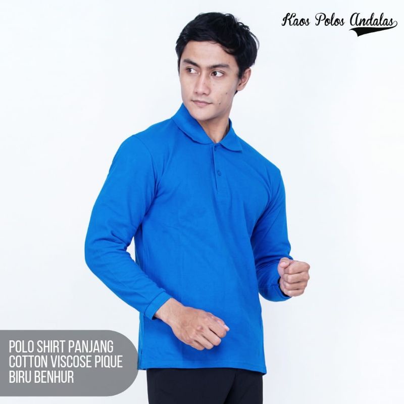 POLO SHIRT COTTON PIQUE PANJANG SERI WARNA 2