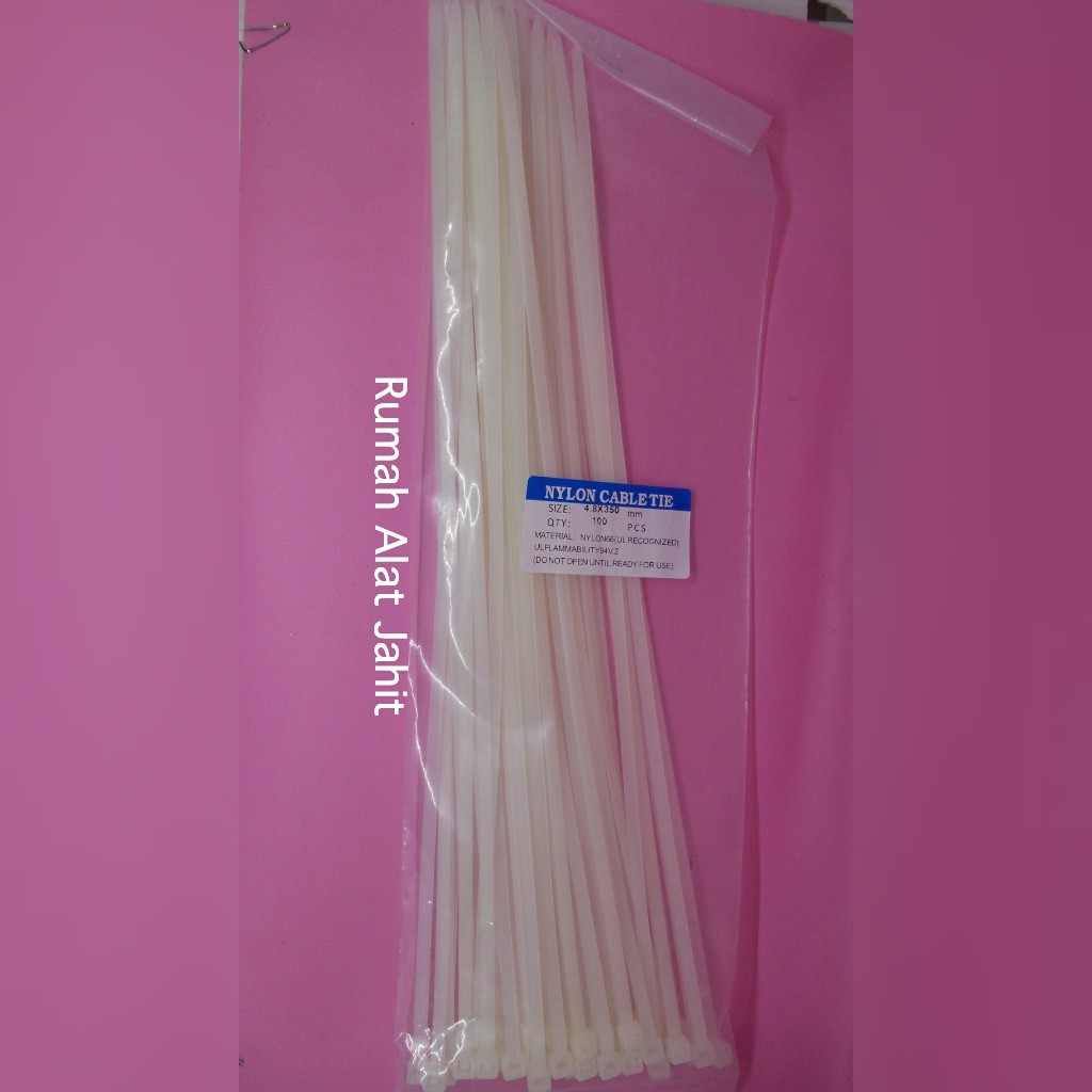 Nylon Kabel Tis / Cable tie / Pengikat Kabel Ukuran 4.8 x 350 mm