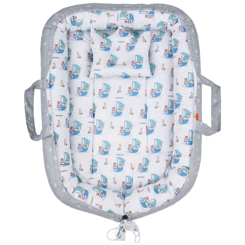 Omiland Kasur Bayi Serut + Kelambu Kojong (Bisa Dilepas) Sailor Series - OB41161-2-3