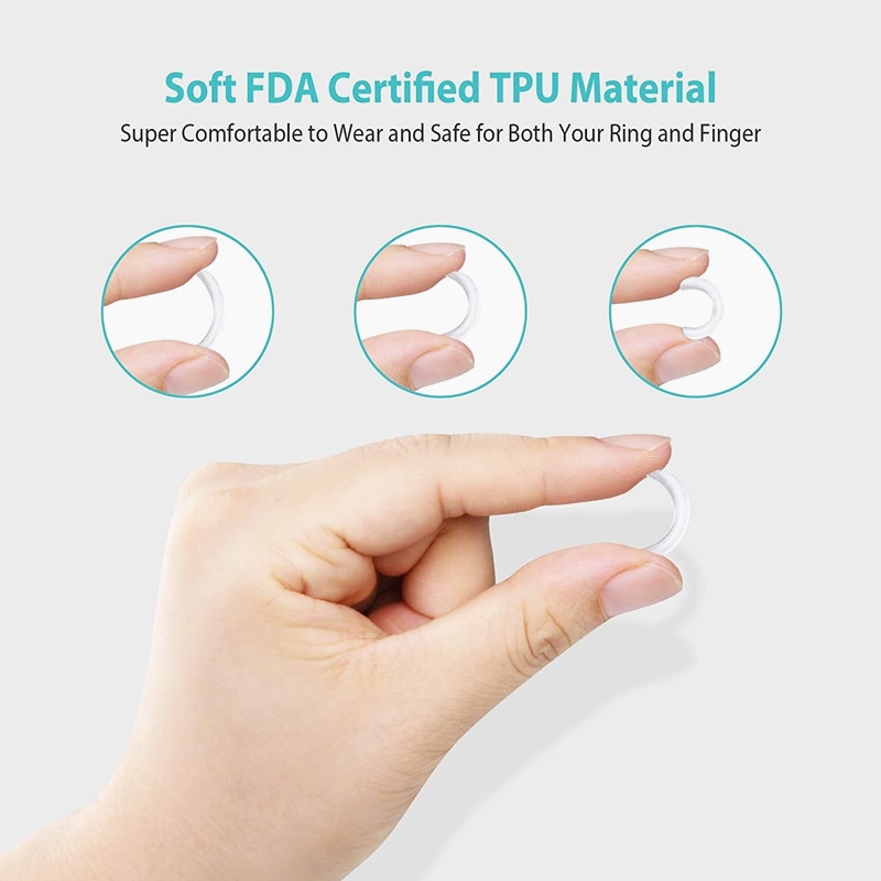 12pcs Invisible Ring Clear Adjuster Size Invisible Fit Any Loose Rings Fix Pad Transparent Regulator Reducer Ring Sizer