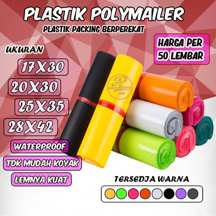 

Plastik Polymailer ,isi 50 lembar