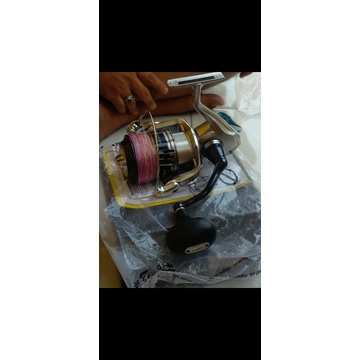 Rell Shimano saragosa SW 6000 hg dan joran gomoku kaiten pe.2.5 sudah termasuk benang pe.3 merk duel