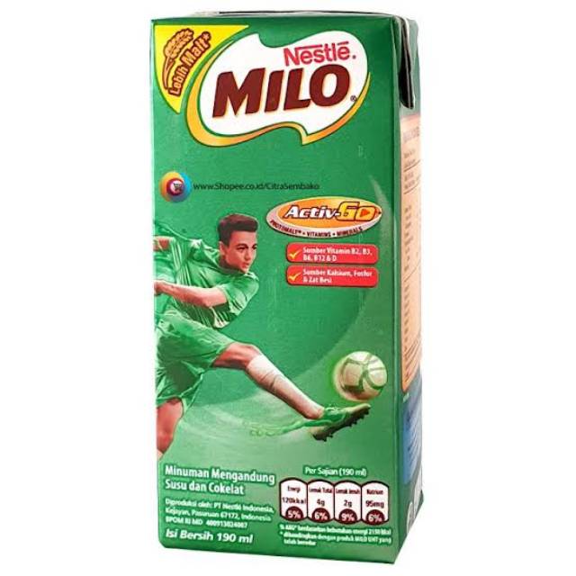 

Milo Active Go Susu UHT kotak 180ml