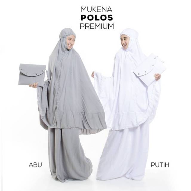MUKENA POLOS PREMIUM DEWASA PUTIH