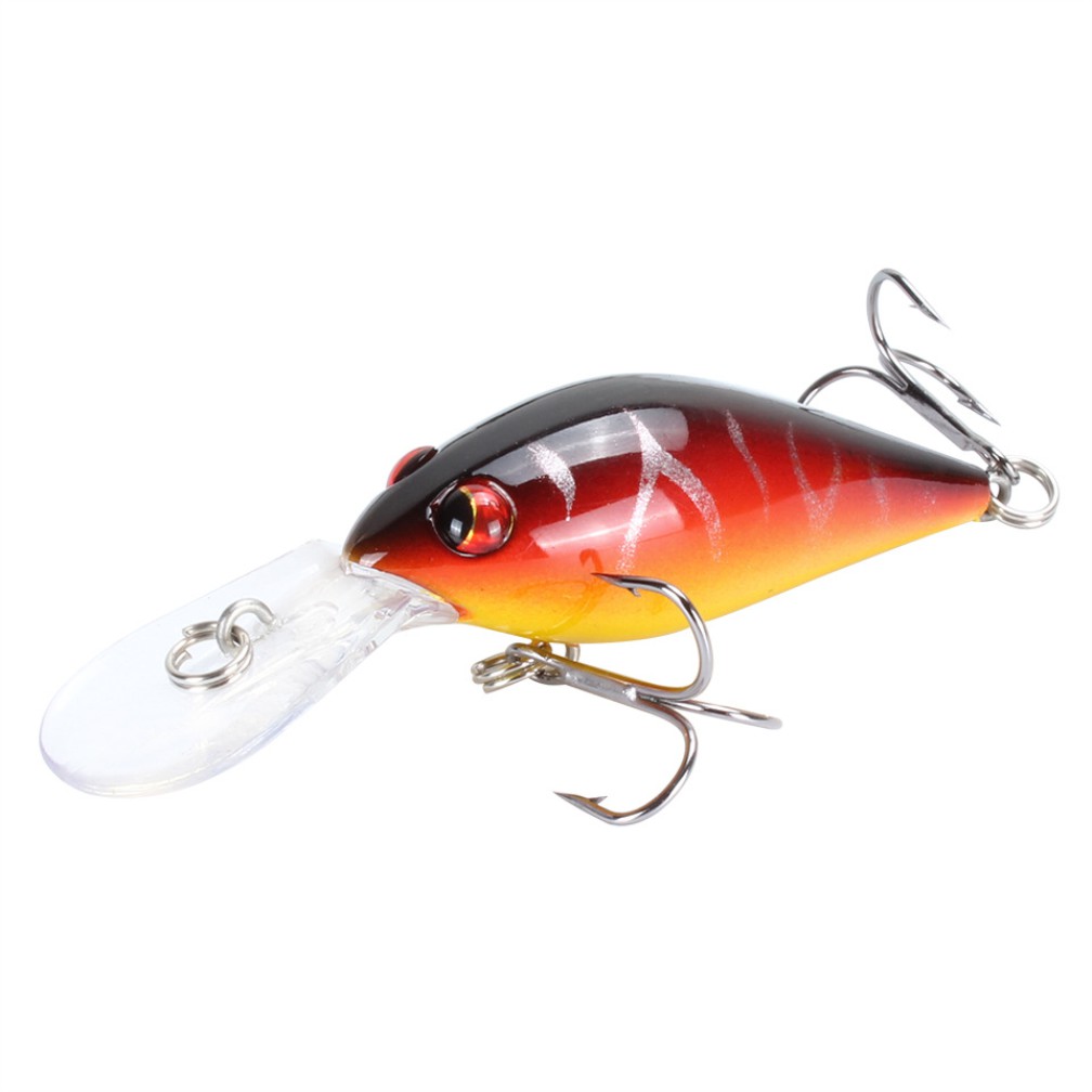 Shengyao 1Pcs Crankbait Umpan Pancing 8cm/8.5g Swimbait Fishing Lure Ikan Bass Bait Kail Memancing Wobbler