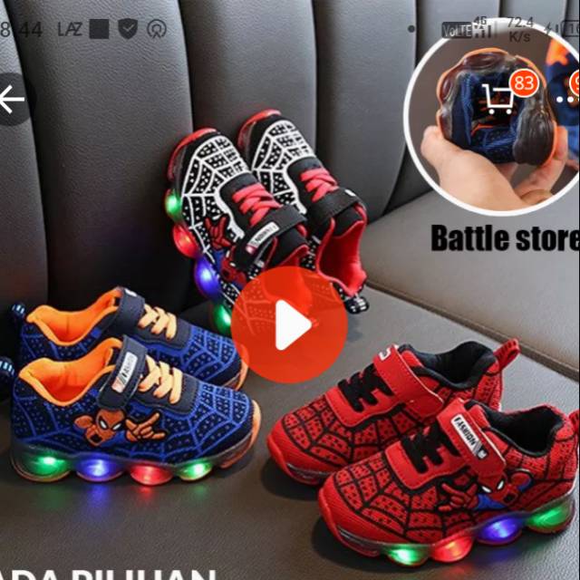 Sepatu led anak laki laki