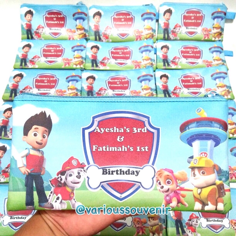 Custom Pouch Tempat Pensil Pencil Case Ulang Tahun Ultah Birthday Acara Natal Paskah Wisuda Nikah