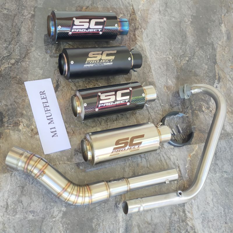 Knalpot Racing Ninja 250SL RR MONO Fullsystem SC Project Titan