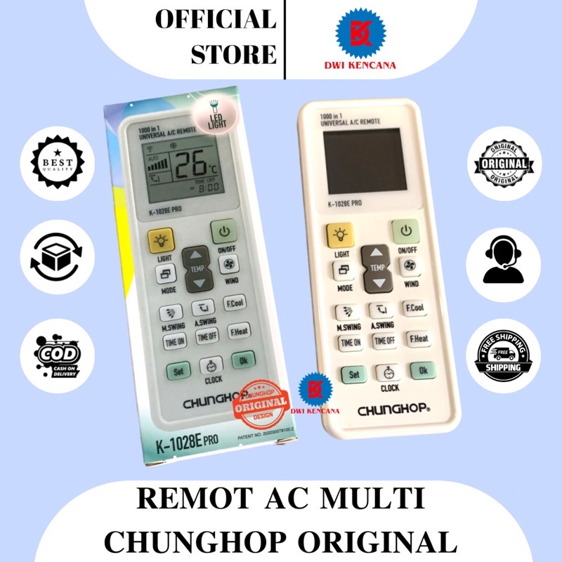[READY] RREMOTE AC UNIVERSAL CHUNGHOP ORIGINAL 100% CHUNGHOP UNIVERSAL | REMOTE CONTROL AC CHUNGHOP 