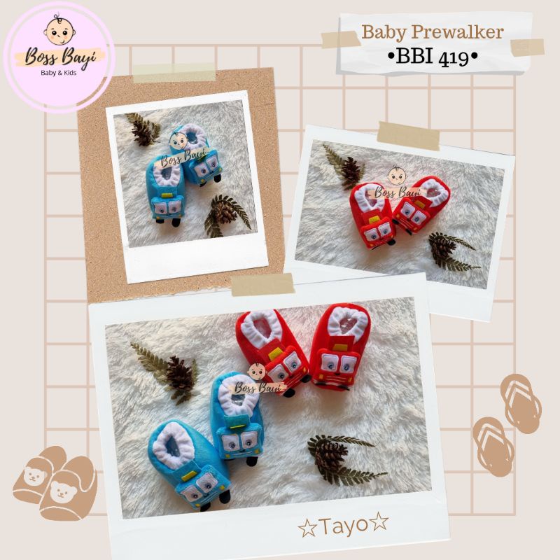 BOSS BAYI - Prewalker Shoes Baby / Sepatu Kain Bayi Motif Boneka Karakter