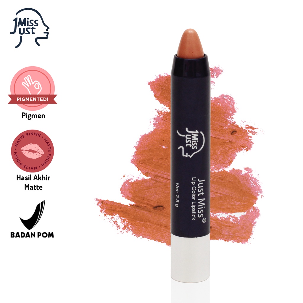 Just Miss Lipstik Matte Netto 2.4G Lipstick Pigmented Lip Color Colour BPOM JUS-C02-J-13 Nude Pink