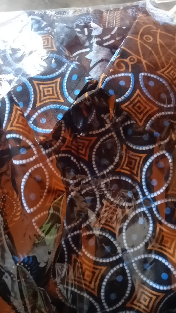 New Atasan Batik Pria Lengan Panjang Kenongo Hem Padi Pekalongan M L Xl Xxl