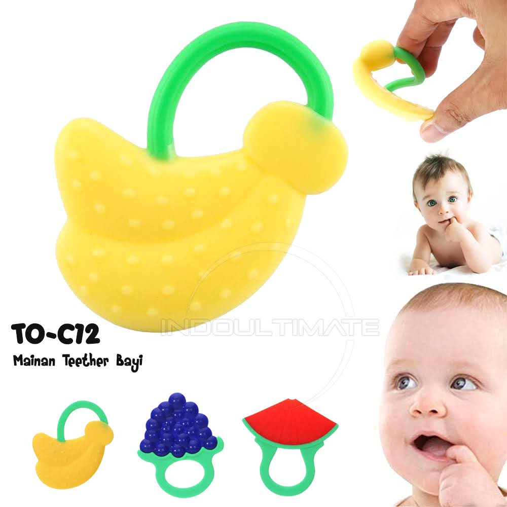 Silicone Teether Buah Mainan Gigitan Bayi Silikon Mainan Bayi Gigitan Bayi Silicone Baby Teether Mainan Genggan Silicone  TO-C12 Gigitan Bayi Bentuk Buah Mainan Bayi