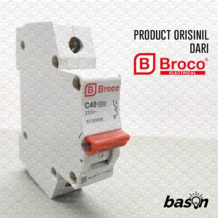 BROCO MCB 40A 1P 17340C - Circuit Breaker