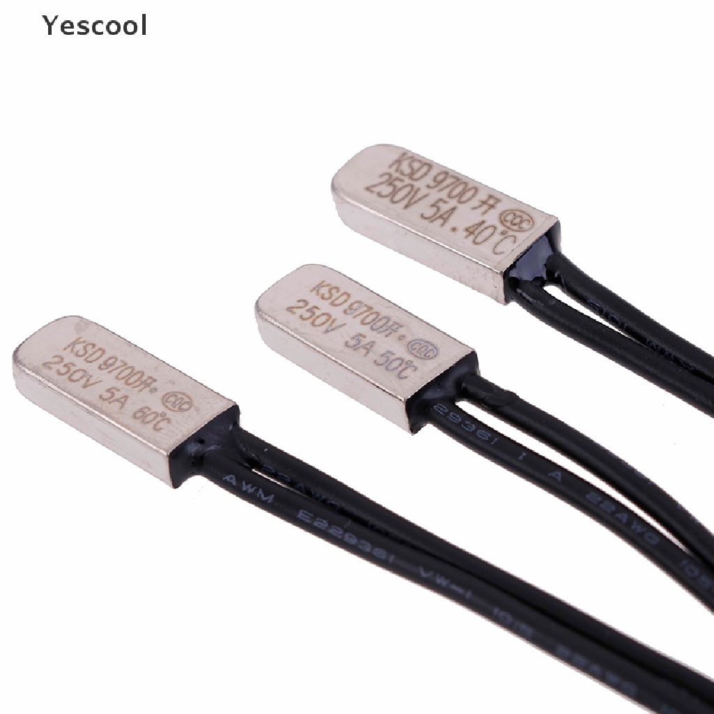 Yescool 5Pcs KSD9700 Derajat Celcius Thermostat Kontrol Suhu 5A 250V