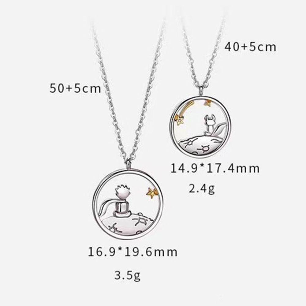 Lily Pangeran Kecil Kalung Hadiah Fashion Rantai Perhiasan Aksesoris Hadiah Hari Valentine S925 Perak Disepuh Liontin Necklaces