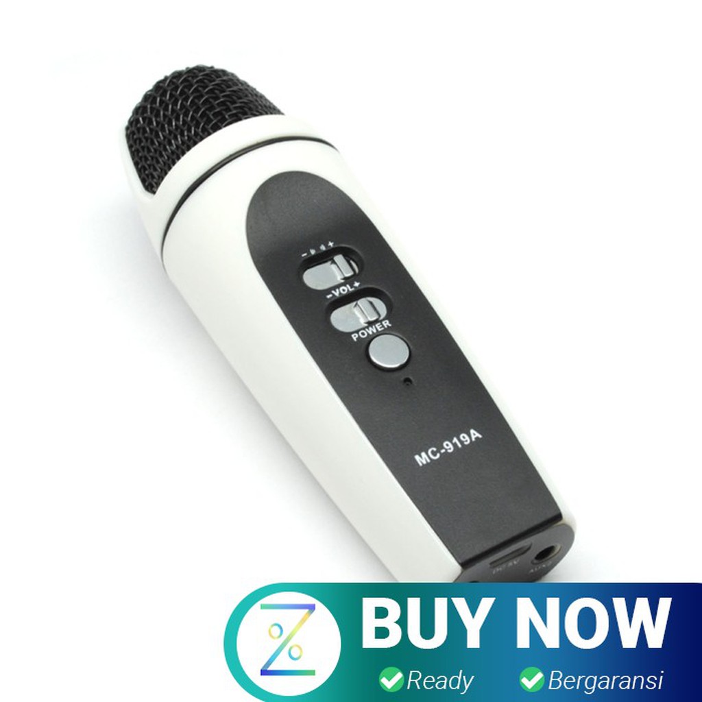 Taffware Mobile Microphone for Smartphone and PC - MC-919A - White/Black