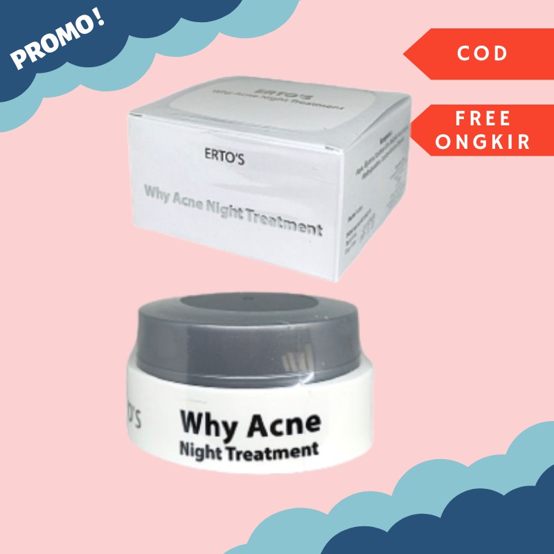 ERTOS WHY ACNE NIGHT TREATMENT ERTOS SKIN CARE MURAH KRIM MALAM JERAWAT