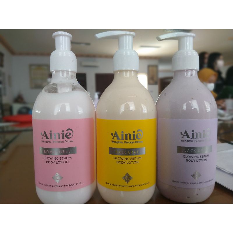 Ainie glowing serum body lotion