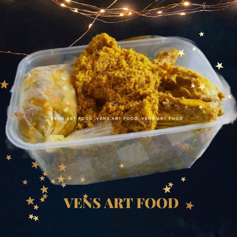 

FROZEN Ayam Bumbu Kuning Negri VENS ART FOOD plus serundeng dan sambal home made by chef Hotel