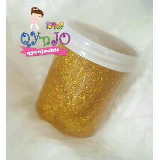 Dijual HOLOGRAM GLITTER GOLD SLIME 200cc   GLITTER SLIME Murah