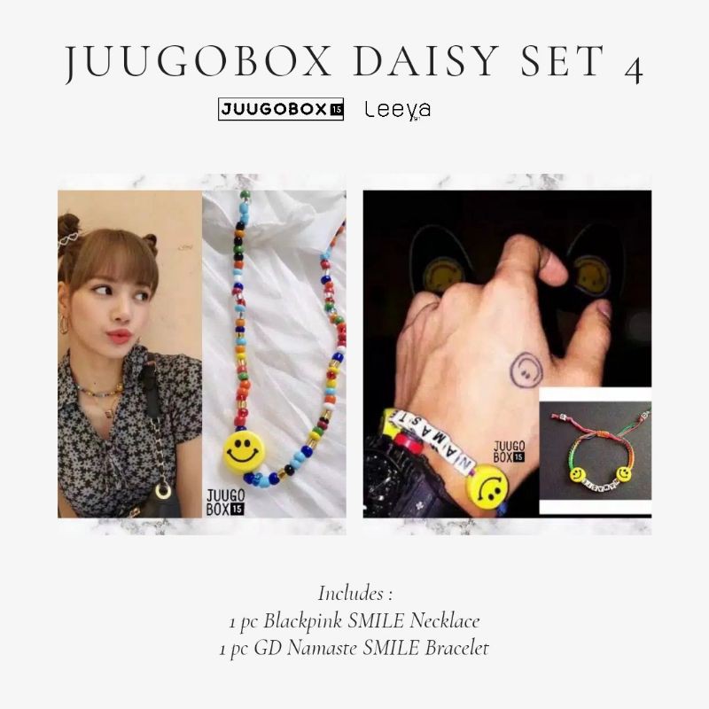 READY - SMILE GD BLACKPINK LISA JISOO JENNIE NAMASTE GDRAGON BRACELET NECKLACE KALUNG GELANG BEADS