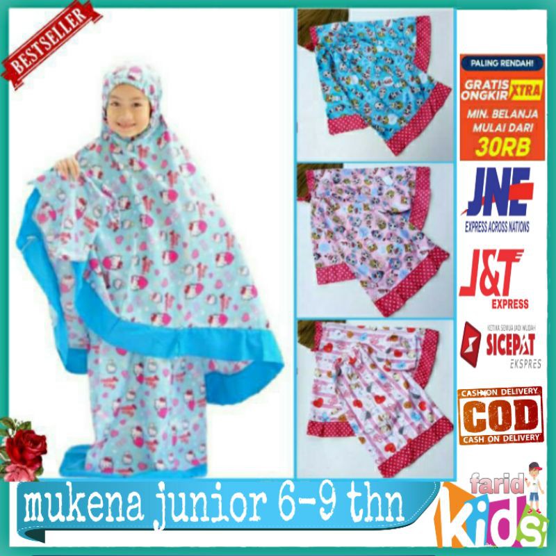 (COD)MUKENA ANAK||MUKENA ANAK JUNIOR||MUKENA ANAK PEREMPUAN||MUKENA ANAK KARAKTER 6-9 Thn