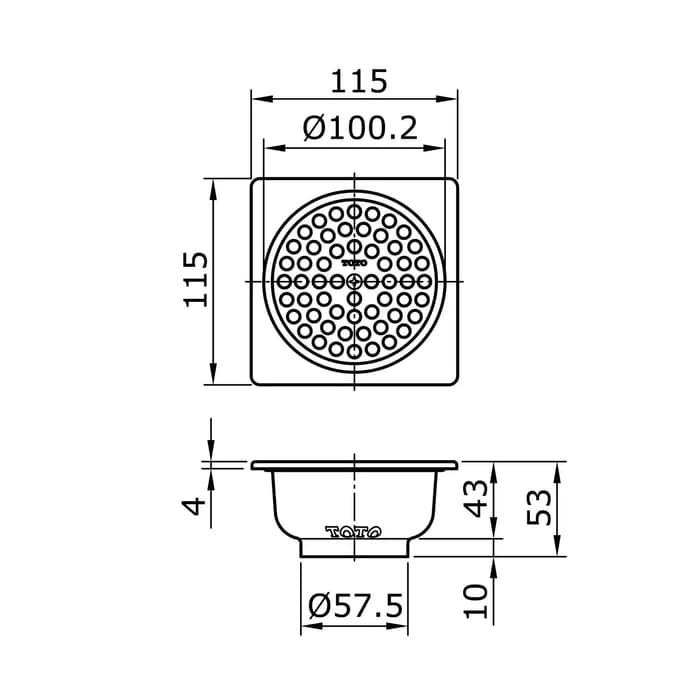 TOTO TX1DBV1 Floor Drain