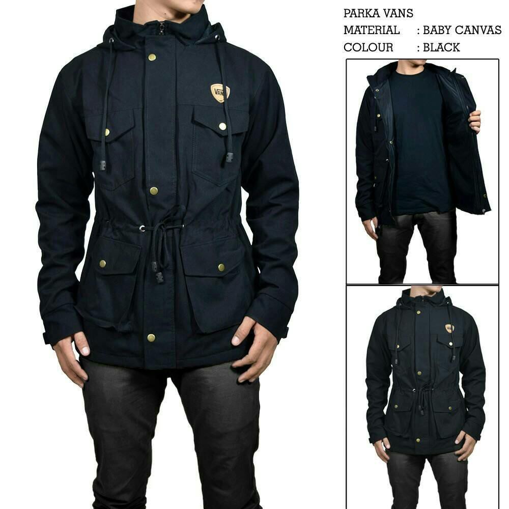  JAKET  PARKA  HITAM  PRIA Shopee Indonesia