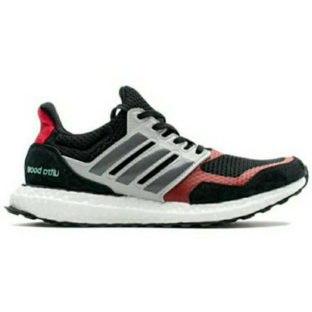ADIDAS ULTRABOOST S&L BLACK GREY POWER RED UNAUTHORIZED AUTHENTIC UA QUALITY