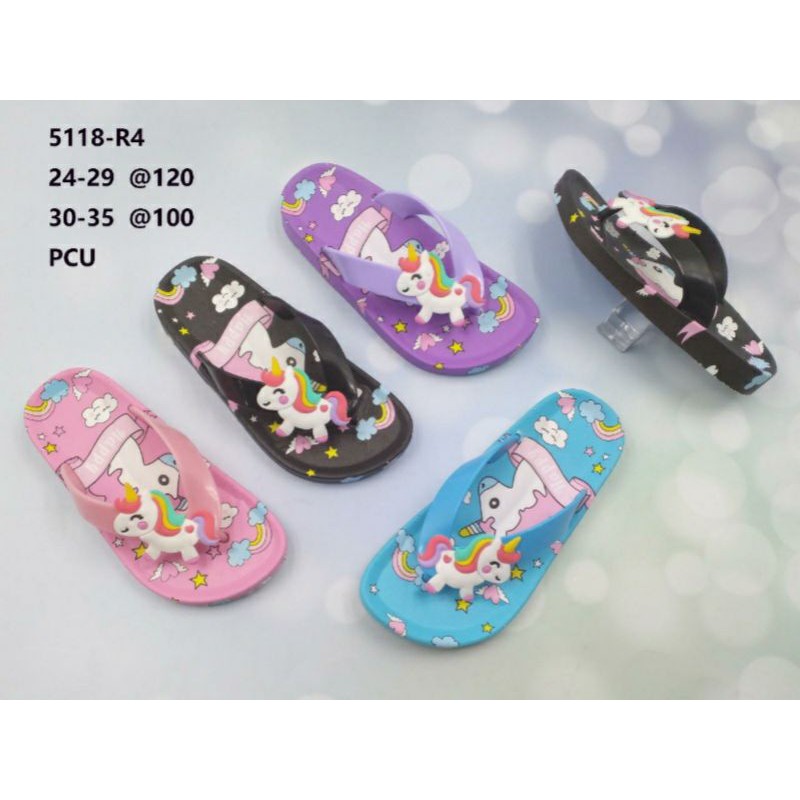 SANDAL JEPIT KARET JELLY ANAK UNICORN 5118