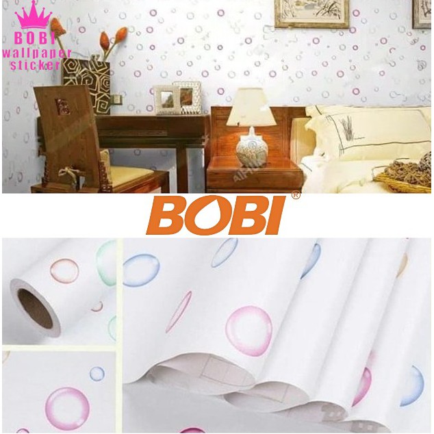 Wallpaper Sticker 5069-2 Gelmbung warna warni  / Wallpaper New 2021 / Ukuran 9mx45cm