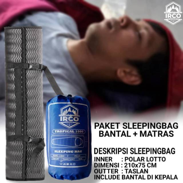 PAKET SLEEPING BAG DAN MATRAS MURMER BY IRCO OFFICIAL 3