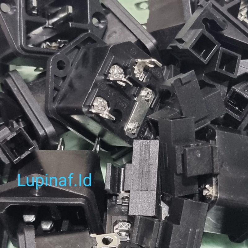 SOKET AC INLET + SOCKET FUSE HOLDER