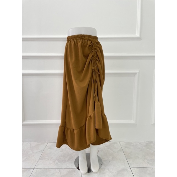 ROK SERUT CRINKLE LILA ROK SERUT ROK FLOWY ROK MUSLIM