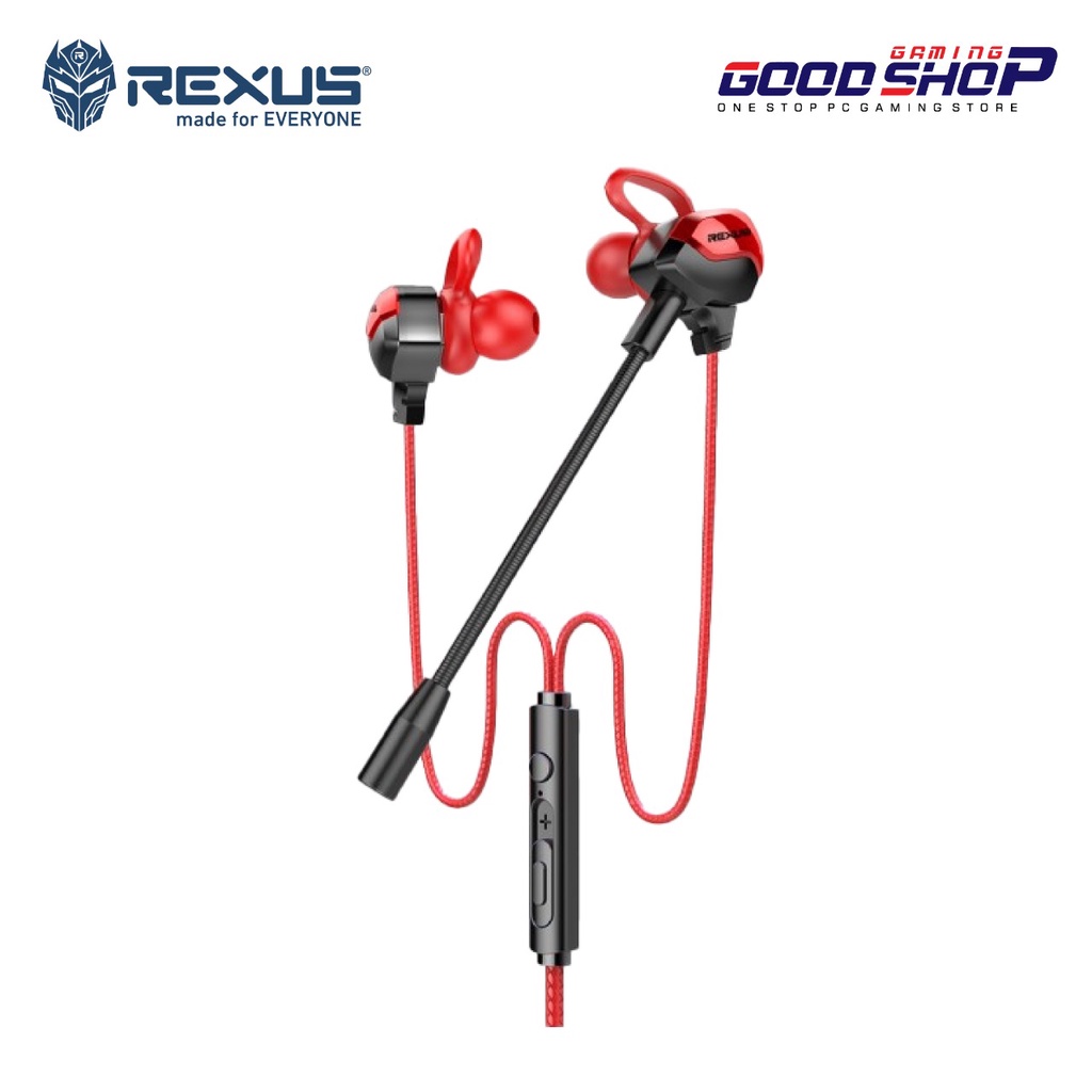 REXUS ME6 Gamind Headset RED &amp; Grey