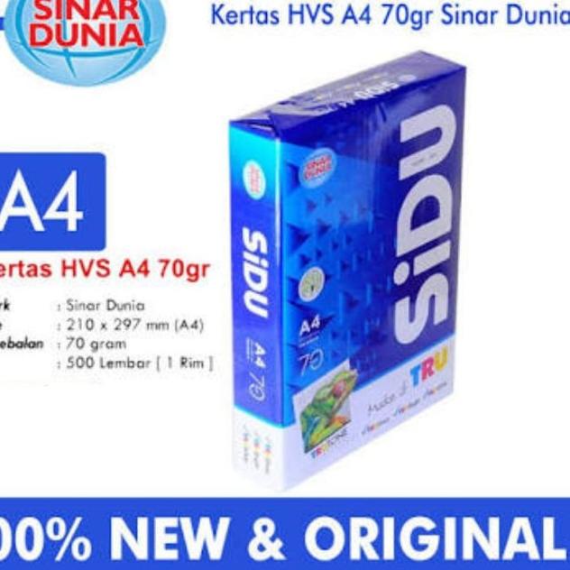 

☆ Kertas Print Fotocopy HVS Sidu Sinar Dunia A4 70Gr 70 Gr 70 Gram Murah ✷