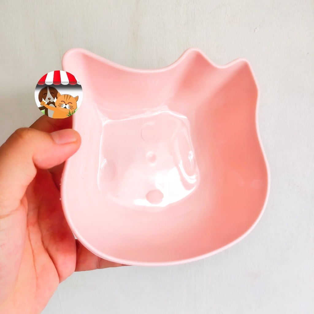 Tempat Makan Minum Bentuk Hello Kitty Pet Bowl Kucing Anjing Hewan