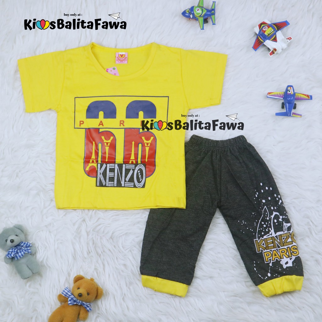 Setelan Devano uk Bayi-3 Tahun / Export Class Set Baby Boy Anak Laki Celana Lengan Bahan Kaos